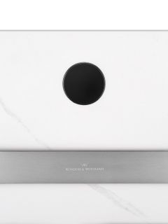 Полотенцесушитель электрический Wonzon & Woghand Stuttgart WW-A501-BR 42x80 см с каменной плитой белый мрамор/брашированный никель